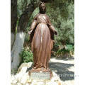 Outdoor Decorative Landscape Bronze Virgin Mary Statue
